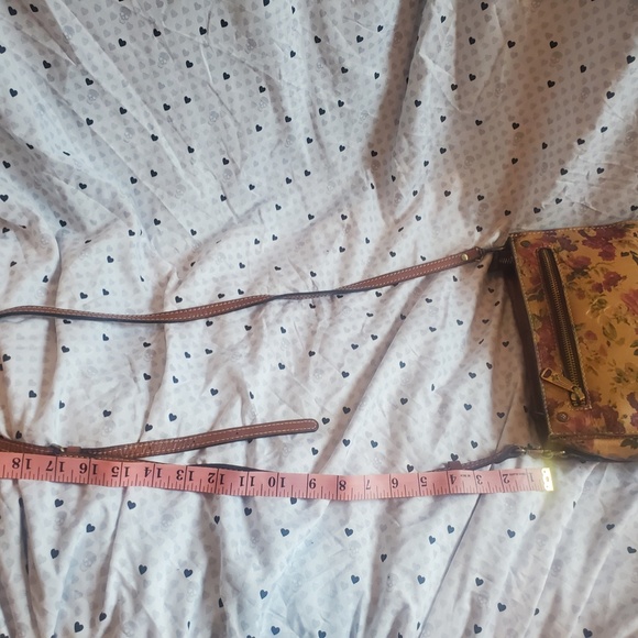 Patricia Nash Genuine Leather Floral Crossbody Bag - Picture 9 of 12